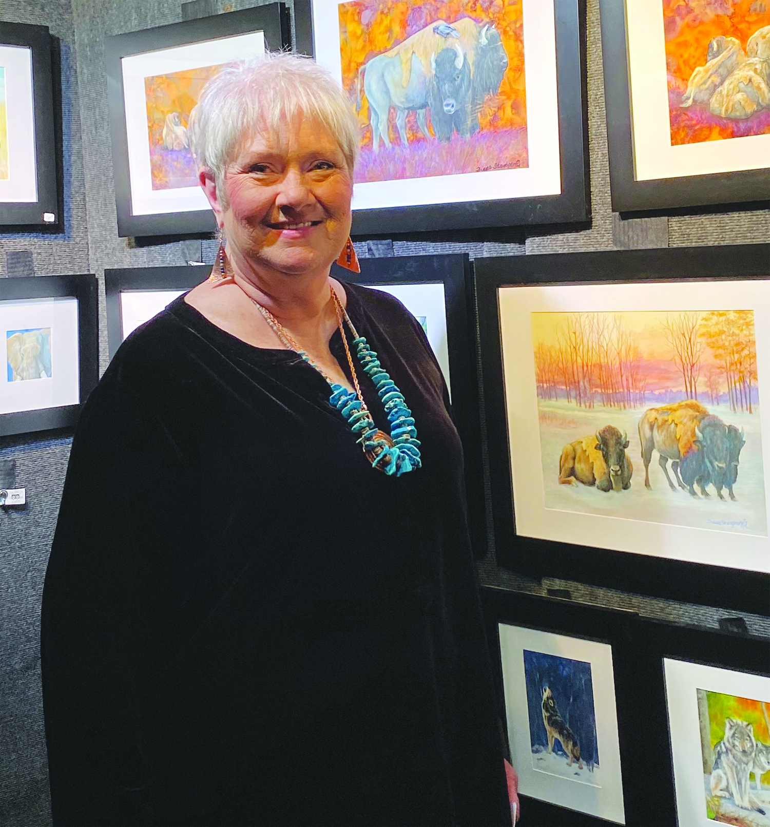 Diana Beach-Stamper’s Native American roots are portrayed through her work at the Museum of the Western Prairie’s sixth annual “Holiday Market in the Museum” event. Among her accolades, the Indiahoma artist has won more than 150 awards and has 32 permanent collections in museums across the country.