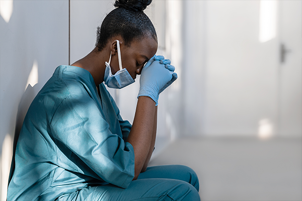 Nurse taking a break
