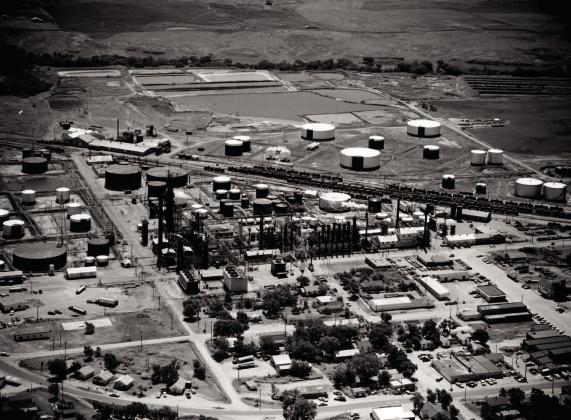 Courtesy Ray Jacoby Collection | Oklahoma Historical Society In 1984 the Oklahoma Refining Co. had approximately 160 workers at its refinery in Cyril, making it the largest employer in the Caddo County town.