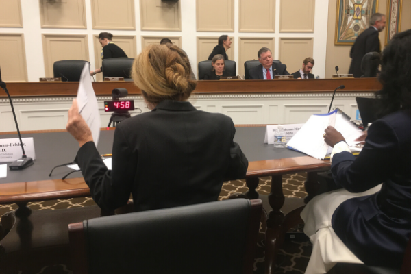 Photo by Sarah Beth Guevara, Gaylord News                               Tom Cole (R-OK) listens to testimony at a House Appropriations Committee hearing last week about the perceived vaping crisis in the U.S.
