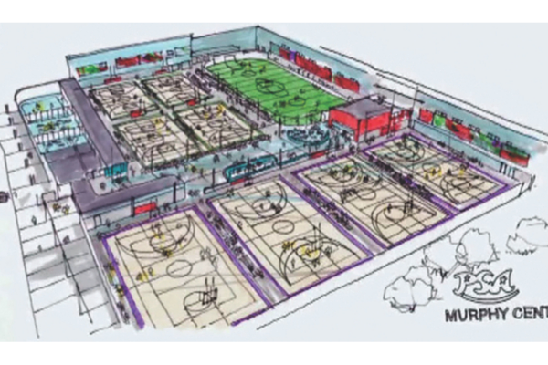 This architectural rendering was among the many slides presented in support of the Sports Complex. This is a drawing of a similar facility located in Texas.