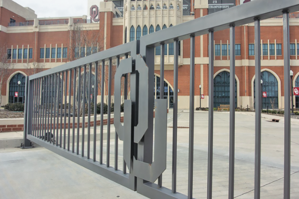 Gates are closed in front of Gaylord Family-Oklahoma Memorial Stadium at the University of Oklahoma campus in Norman. Ledger file photo by Michael Duncan
