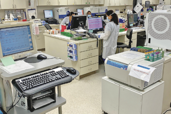 A lab at Comanche County Memorial Hospital in Lawton.
