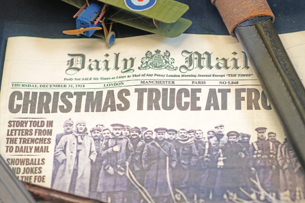 Photo provided       The front page of the Dec. 31, 1914 issue of the Daily Mail newspaper shows the temporary Christmas 1914 truce during World War I.