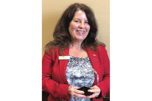 Judy Dial, with the United Way of Southwest Oklahoma, was honored during the Lawton-Fort Sill Chamber of Commerce’s June banquet.