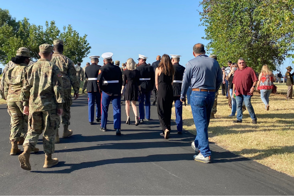  Attendees at Cpl. Charles York's service at Fort Sill National Cemetery Tuesday.