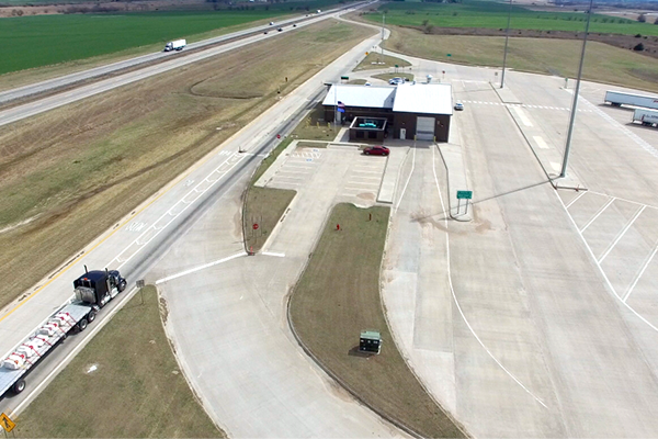Drone Shot of weigh station