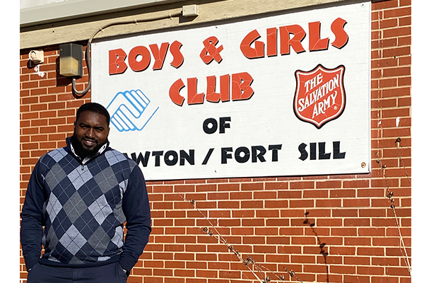 Unit Director Jacobi Crowley stands before the 60+-year-old Boys & Girls Club of Lawton, 1315 SW F Ave., Lawton. Plans to update the facility will present more fun, educational opportunities.