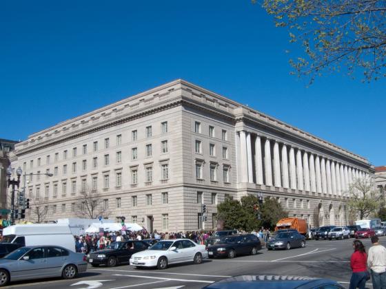 The IRS headquarters building is shown. CREATIVE COMMONS