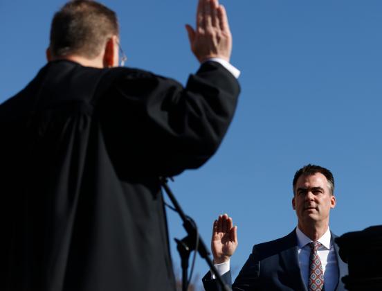 Republican Governor Kevin Stitt was sworn in to his second term Monday afternoon. RIP STELL | SOUTHWEST LEDGER