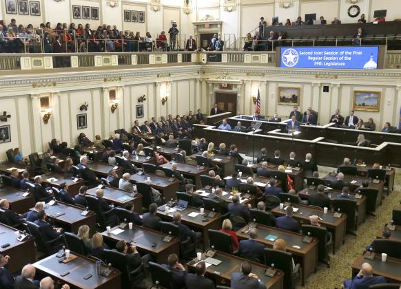 Governor Stitt delivers his State of the State speech Monday. The governor’s speech kicked off the First Session of the 59th Oklahoma Legislature. RIP STELL | SOUTHWEST LEDGER