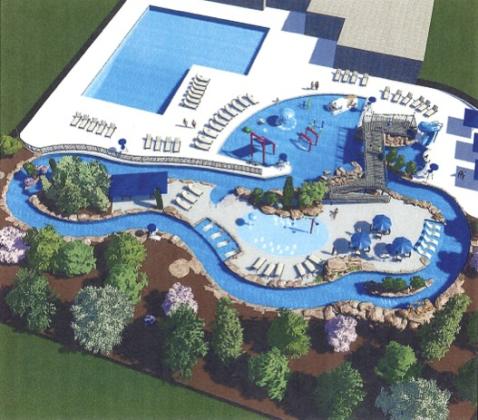 This artist rendering depicts the lazy river, splash pad and slide pool that be included in the major renovation of the Altus swimming pool. Thompson’s Pool and Spa Center was selected as the contractor for the project which will cost an estimated $2.1 million. THOMPSON'S POOL & SPA CENTER