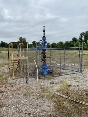 This is the first of four wells near Tuttle selected for conversion from depleted oil/gas wells into geothermal wells producing heat to warm two schools. THE UNIVERSITY OF OKLAHOMA