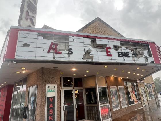 As hailstorms pummeled southwest Oklahoma June 15, Lawton’s Vaska Theatre received some devastating blows. Moviegoers were able to see the latest movies after the theater was reopened June 16. VASKA THEATRE'S FACEBOOK PAGE