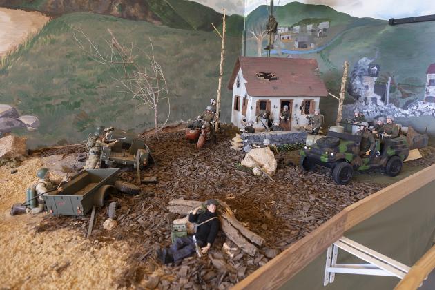 This diorama depicts a scene in Germany during World War II. HUGH SCOTT JR. | SOUTHWEST LEDGER