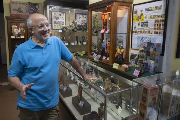 Neil Vitale, owner of the G.I Joe Museum and Repair Shop, in Lone Wolf, tells the story of his operation and how the venture started 11 years ago. HUGH SCOTT JR. | SOUTHWEST LEDGER