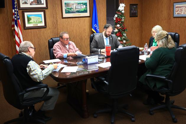 Hugh Scott | Southwest Ledger  /  Comanche County Commissioner Josh Powers (District 3) becomes the commission chair during the Jan. 2, 2024, meeting.