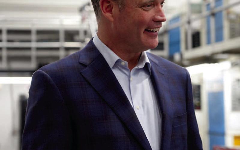 One of the nine candidates in the Republican primary election for Oklahoma’s next governor, Charles McCall visits the pressroom at The Lawton Constitution. Ashley Payne | Southwest Ledger