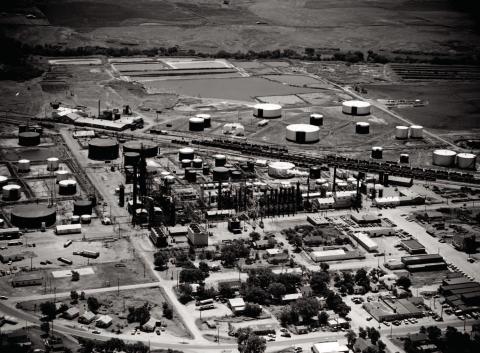 Courtesy Ray Jacoby Collection | Oklahoma Historical Society In 1984 the Oklahoma Refining Co. had approximately 160 workers at its refinery in Cyril, making it the largest employer in the Caddo County town.