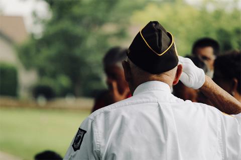 Veteran Soldier Saluting 