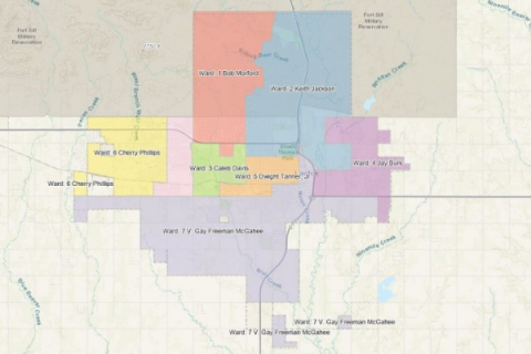 Lawton Oklahoma City Council Ward Map