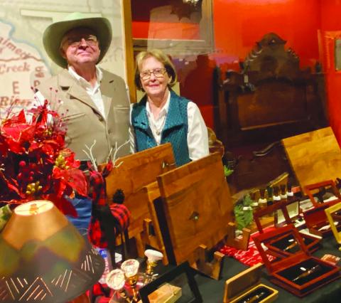 After helping farmers and ranchers try to rid their lands of the evasive mesquite trees, former county extension agent Don Proctor and his wife Anne have added personal touches to create beautiful durable and useful items from the menacing hardwood. The Proctors’ studio, Out on a Limb Woodworks, is located at 15927 S. County Road 207, in Altus.