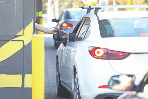 Many banks are diverting customers to drive-through windows.
