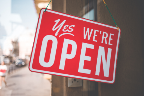 States being to allow business to reopen.