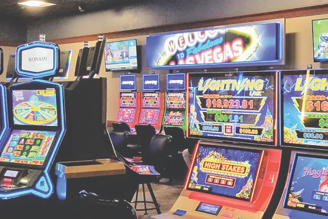 Electronic games are shown inside Comanche Nation Casino, 402 SE Interstate Drive in Lawton.