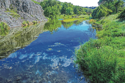 The Wichita Mountains Wildlife Refuge in Oklahoma.