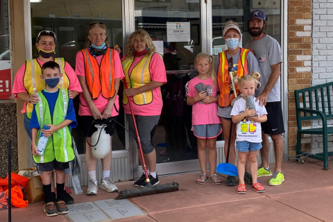 The community cleanup effort for Duncan’s historic downtown.