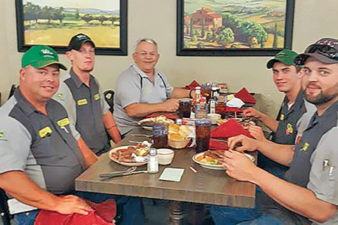 Diners at Wright’s Family Steak House in Duncan.