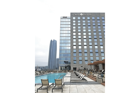  The pool deck, above, and the Mokara Spa, below, at the Omni Oklahoma City Hotel. Ledger photos by Andrew W. Griffin