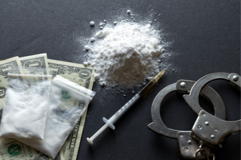 A narcotics distribution ring directed from a state prison has been broken up...