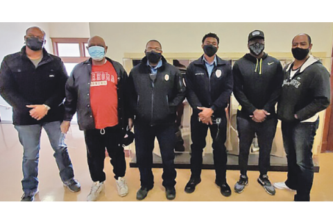 In an effort to promote cultural diversity and increase fire recruitment for Lawton Fire Department, several current and retired Lawton firefighters met at the City Hall last week. From left are Corporal Shawn Adkinson, retired Assistant Fire Marshal Raymond Gates, Sergeant Cobey Warren, Corporal Antonio Ervin, Corporal Patrick Jackson and Corporal Anthony Hall