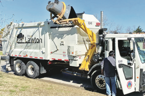 Ledger photo by Kyletta Ray - Lawton switches from twice-a-week to once-a-week trash pick-up starting April 5.