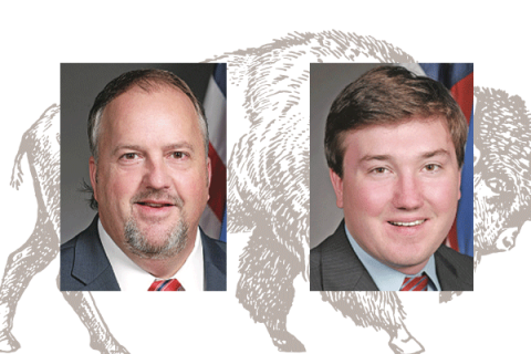 Left: Rep Lonnie Sims Right John Micheal Montgomery 