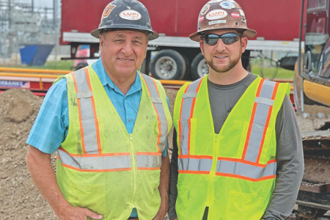PHOTO PROVIDED - Charles and Shane Lupi on a job site for Lupi Construction in Lawton.