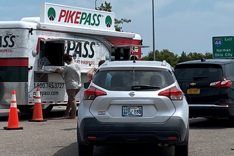 Oklahoma Turnpike Authority on H.E. Bailey Turnpike, Ledger photo by Curtis Awbrey