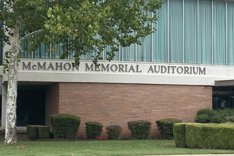The exterior of McMahon Memorial Auditorium, where the city of Lawton's Arts and Humanities Division is housed, is shown in this photo taken Aug. 19. The division recently applied to the Oklahoma Film + Music Office for designation as a film-friendly community.