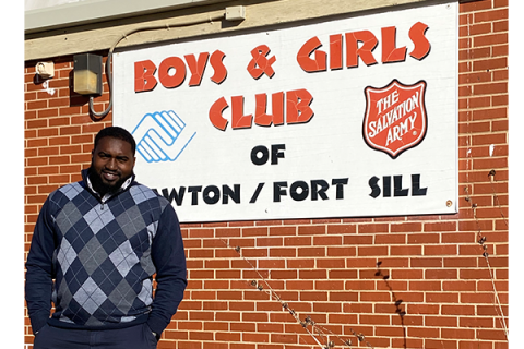 Unit Director Jacobi Crowley stands before the 60+-year-old Boys & Girls Club of Lawton, 1315 SW F Ave., Lawton. Plans to update the facility will present more fun, educational opportunities.
