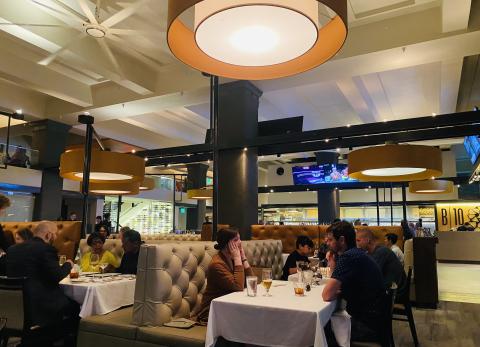 : Broadway 10’s huge dining area features private dining, an upstairs, a large bar and a huge street level area. Reservations help and are encouraged.  Ledger photo by M. Scott Carter