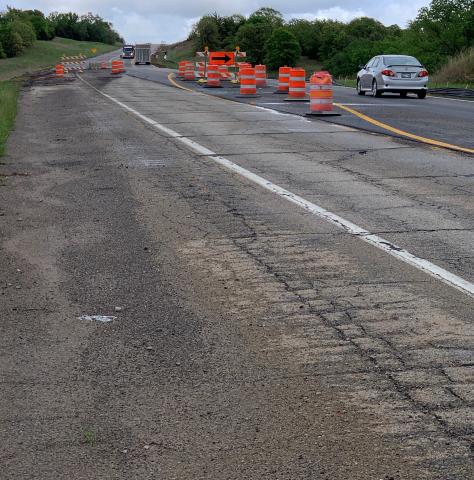 A deteriorated three-mile section of two-lane SH-51 in Payne County, including the shoulders, is being totally reconstructed in a $10,685,000 contract. The project starts at the west edge of Yale and extends to the intersection of SH-18 north of Cushing.  MIKE W. RAY/STAFF PHOTO
