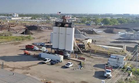 T.J. Campbell Construction Co.'s asphalt silo in south Oklahoma City. PHOTO PROVIDED
