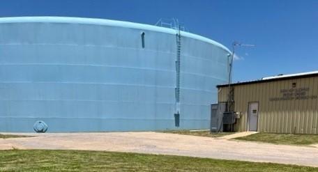 The seven-million-gallon water storage tank in west Lawton helps sustain pressure in the water distribution system and experiences high demand during sizzling summer days.  LEDGER PHOTO/DAVID HALE