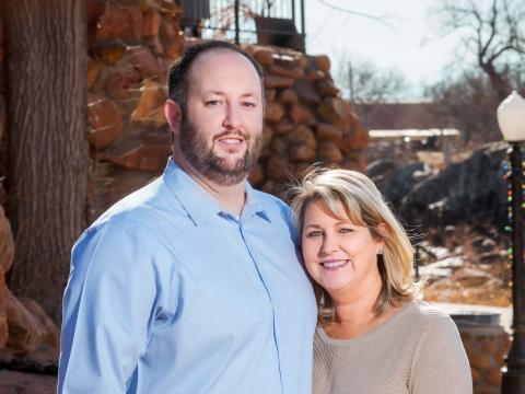 Comanche County Commissioner-elect Josh Powers and his wife, Cortney.