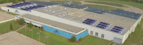 An artist’s rendering of the first fully integrated U.S.-based rare earth metal and sintered neo-magnet manufacturing facility to be developed in Stillwater. The operation will be housed in a now-vacant commercial building that formerly housed Total Energy.