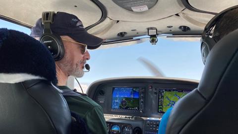 Former Oklahoma Congressman Steve Russell gets oriented in a JAARS Pilatus PC–6 Porter.STEVE RUSSELL