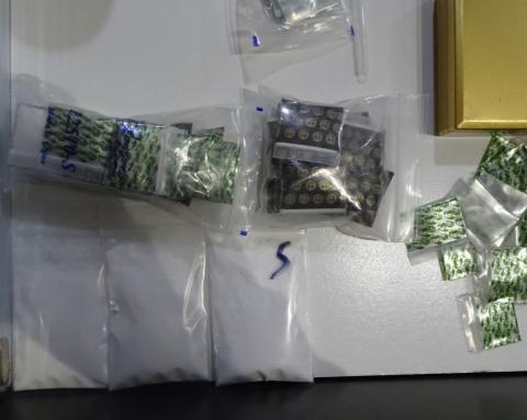 Ketamine, cash, a firearm and some unidentified pills were confiscated during a multi-agency raid Feb. 23 at residential locations in Oklahoma City. PROVIDED BY THE OBNDD