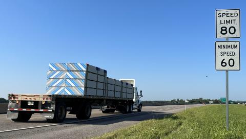 The speed limit on the H.E. Bailey Turnpike was raised recently to 80 miles per hour between Chickasha and Oklahoma City. The section from Chickasha south to Lawton will remain at 75 mph for the next few months, “until we finish an upcoming dowel bar refit project later this year,” state Transportation Department spokeswoman Lisa Shearer-Salim said. CURTIS W. AWBREY | SOUTHWEST LEDGER